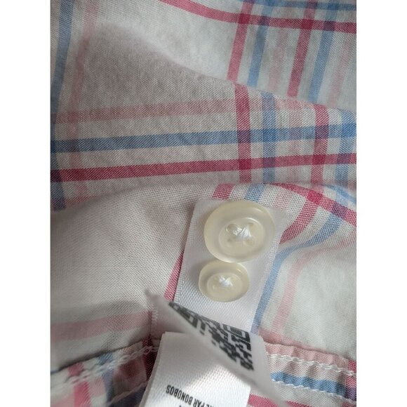 Bonobos Plaid Button-Down Shirt Mens Medium 100% Cotton Preppy Slim Business - Picture 7 of 9